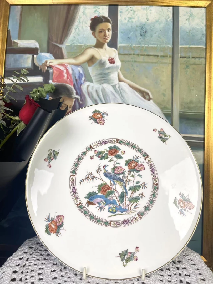 【英产】wedgewood九谷鹤平盘骨瓷建盏