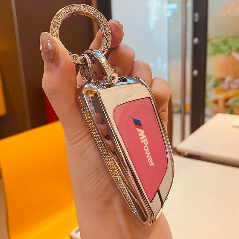 适用宝马3系钥匙套5系汽车钥匙壳X1X2X3X5刀锋320li全包镶钻可爱