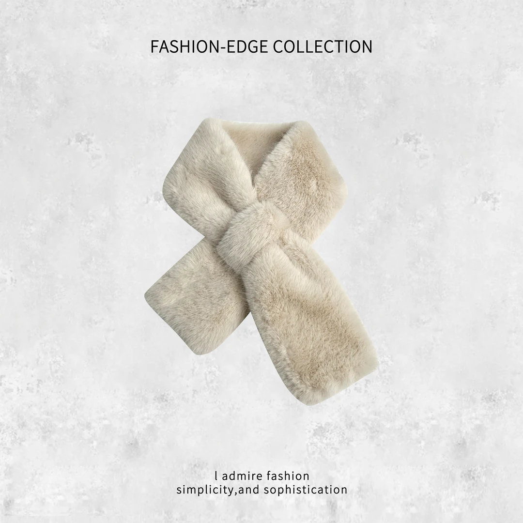 温温【暖冬】毛毛围脖女冬季长袖高级感设计师围斤防风11081