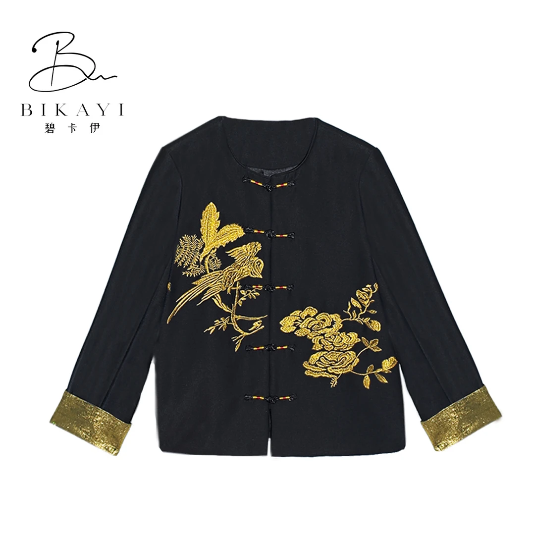 温温【金兰妙语】国风复古金线刺绣盘扣改良唐装上衣外套374131