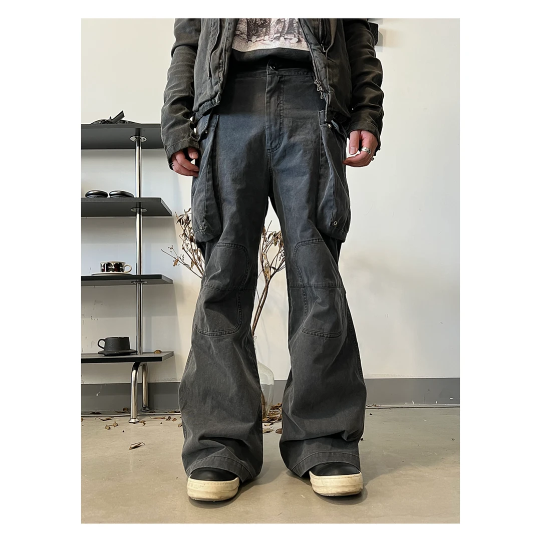 KetchupVintage解构大口袋裤型可变水洗做旧宽松休闲工装裤vibe男