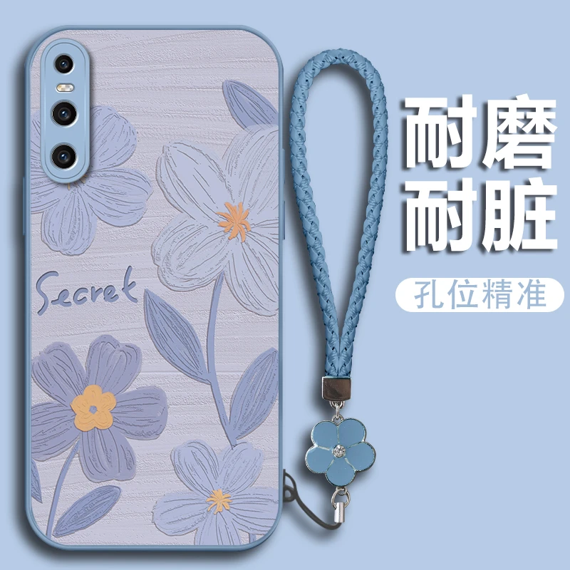 适用于vivox27油画花手机壳新款高级感简约