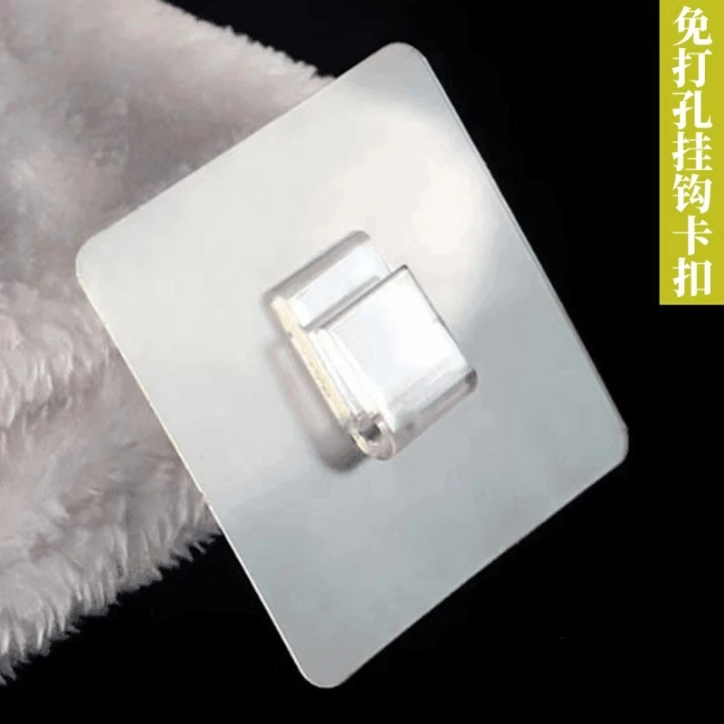 强力粘胶承重卡扣挂钩壁挂置物架贴片厨房浴室墙上免打孔无痕粘钩