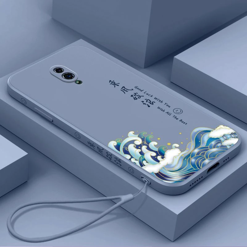 OPPOReno手机壳乘风破浪PCAM00液态硅胶直边软壳全包防摔保护套潮