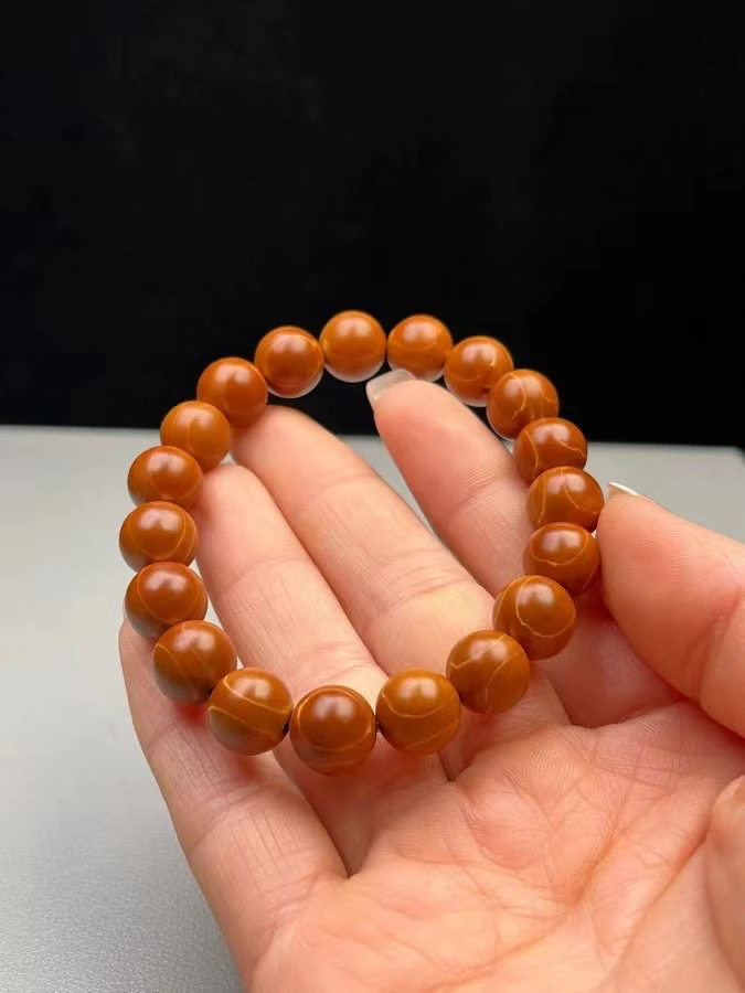 熊猫级橄榄核正圆光珠手串铁核正圆小光珠1.0核雕光珠手捻