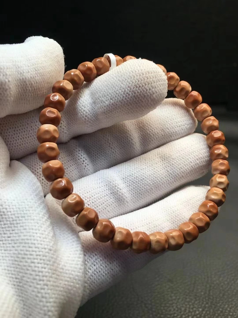 橄榄核尖单圈手串66手工直切单圈手串文玩核尖直切单圈手工