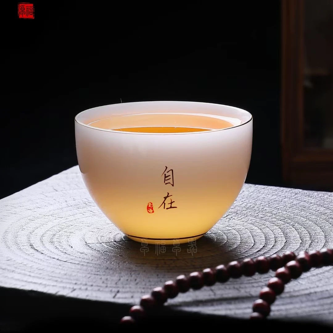 卓福冰种玉瓷春满杯家用陶瓷高档精美茶具
