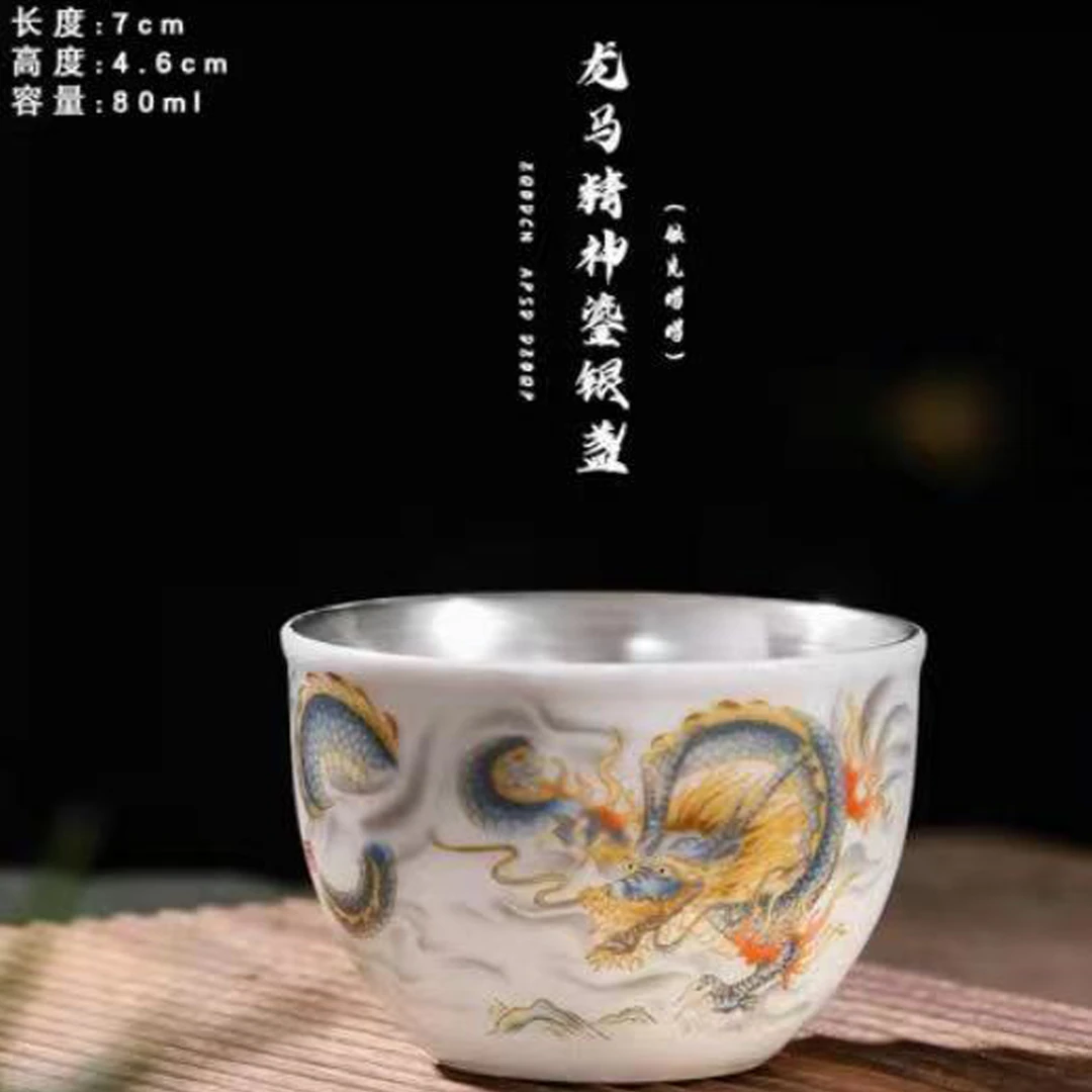 卓福龙马精神小银杯100容量个人品茗杯茶杯