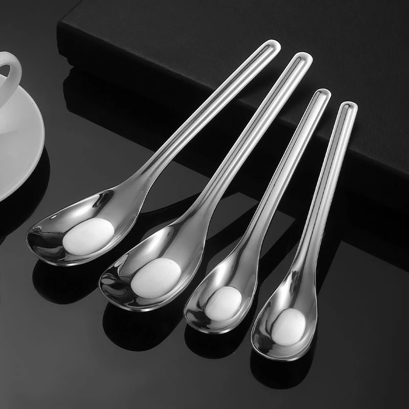 不锈钢勺子加厚家用儿童喂饭勺吃饭喝汤匙创意调羹勺子