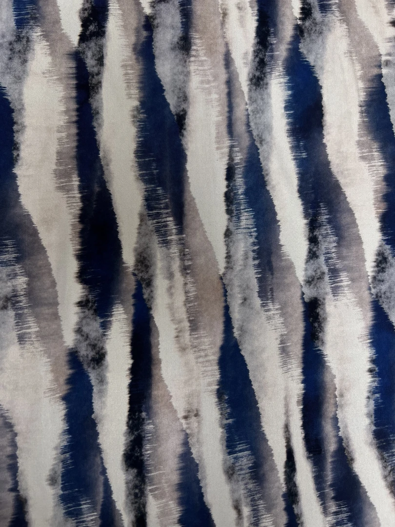 【遇锦】香云缎贡缎斜纹面料蓝白条纹.NO124,不支持七天无理由