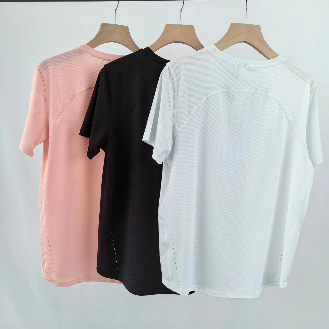 夏季鱼鳞纹速干T恤0826