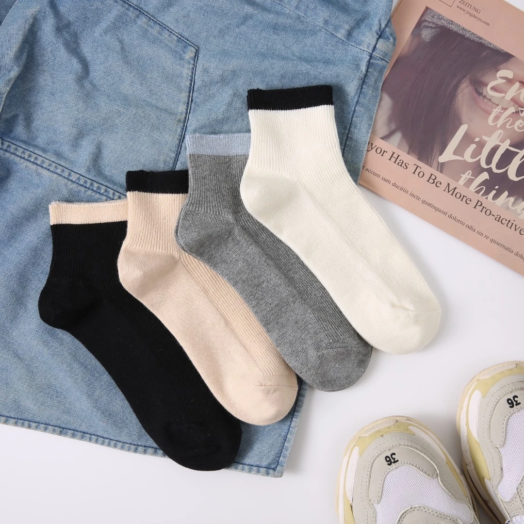 袜子女短袜纯棉四季款夏天ins潮韩版简约透气百搭日系甜美学院风