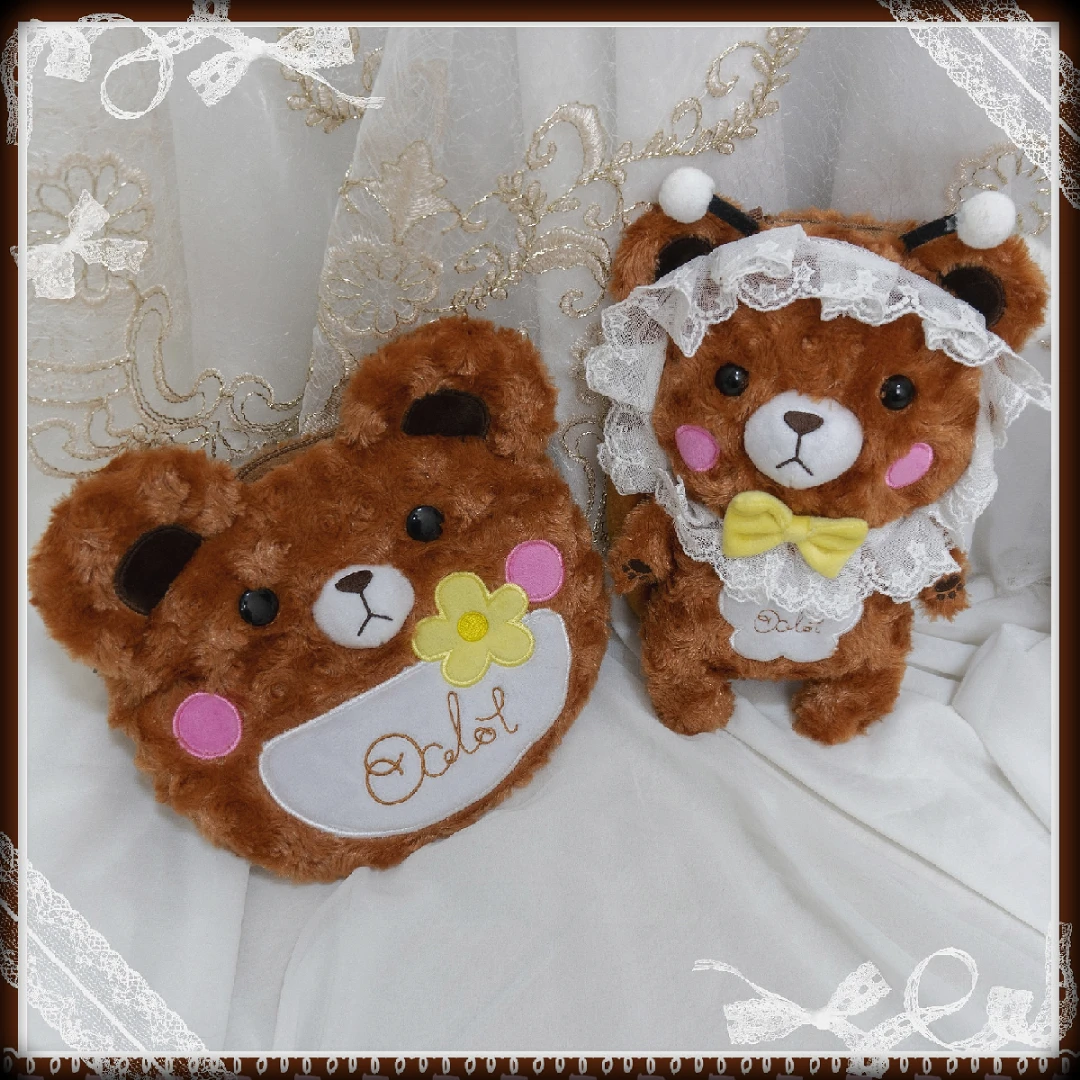 超浮力【现货】豹了个猫可爱熊包单肩手提包日系少女心小包包