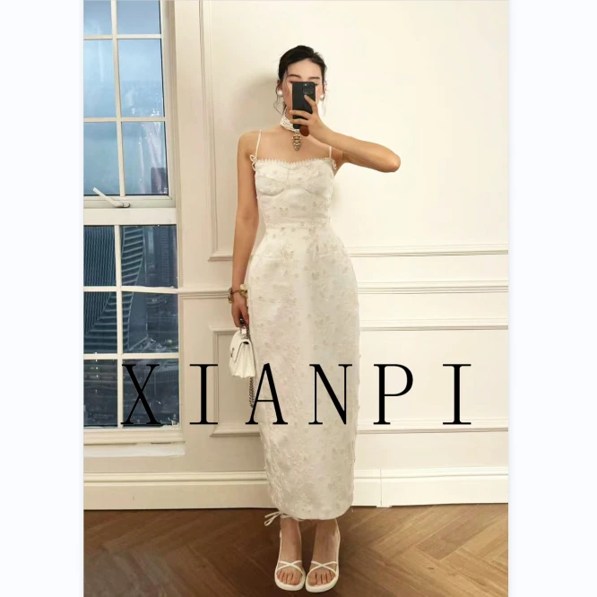 XIANPIN鲜品 【若水】春夏新款显瘦气质女神风法式修身女装连衣裙.