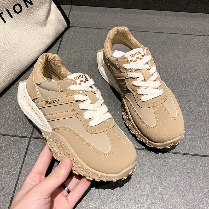 2024美拉德秋季德迅鞋女新款软底时尚百搭透气休闲运动拼色潮流