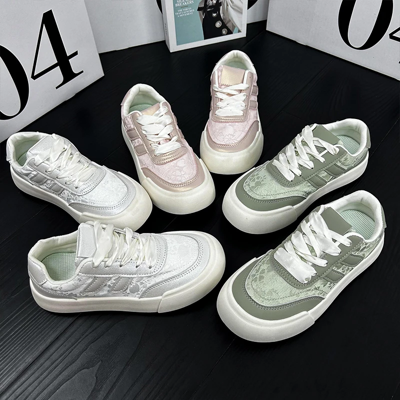 国潮新中式厚底小白鞋女仙女超火爆款小众设计ins潮百搭增高板鞋