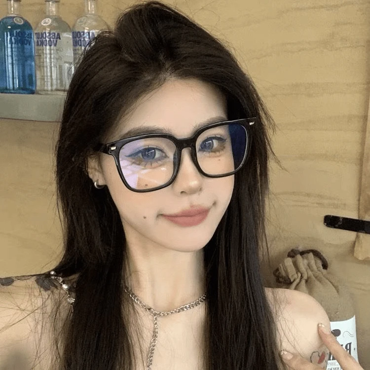 回头率超高！超好看的复古方框黑色系近视眼镜可配度数眼睛框架is