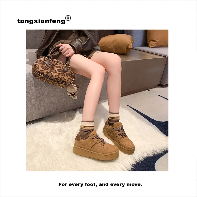 平底厚跟四季可穿简约百搭板鞋休闲鞋