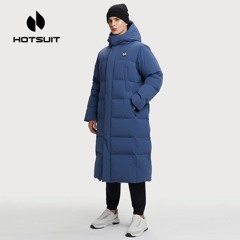 HOTSUIT/后秀中长款羽绒服男款冬季加绒保暖运动外套防寒加厚棉衣