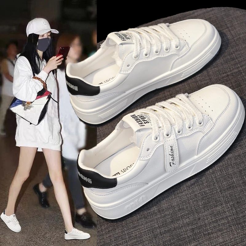 板鞋女款2024新款秋季小白鞋女秋款百搭平底学生休闲运动鞋ins潮
