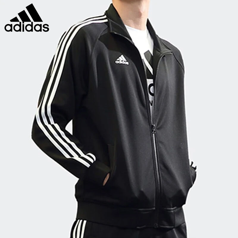 【阿迪达斯正品】秋冬外套男女黑色休闲运动新款立领夹克TR30JR-BW
