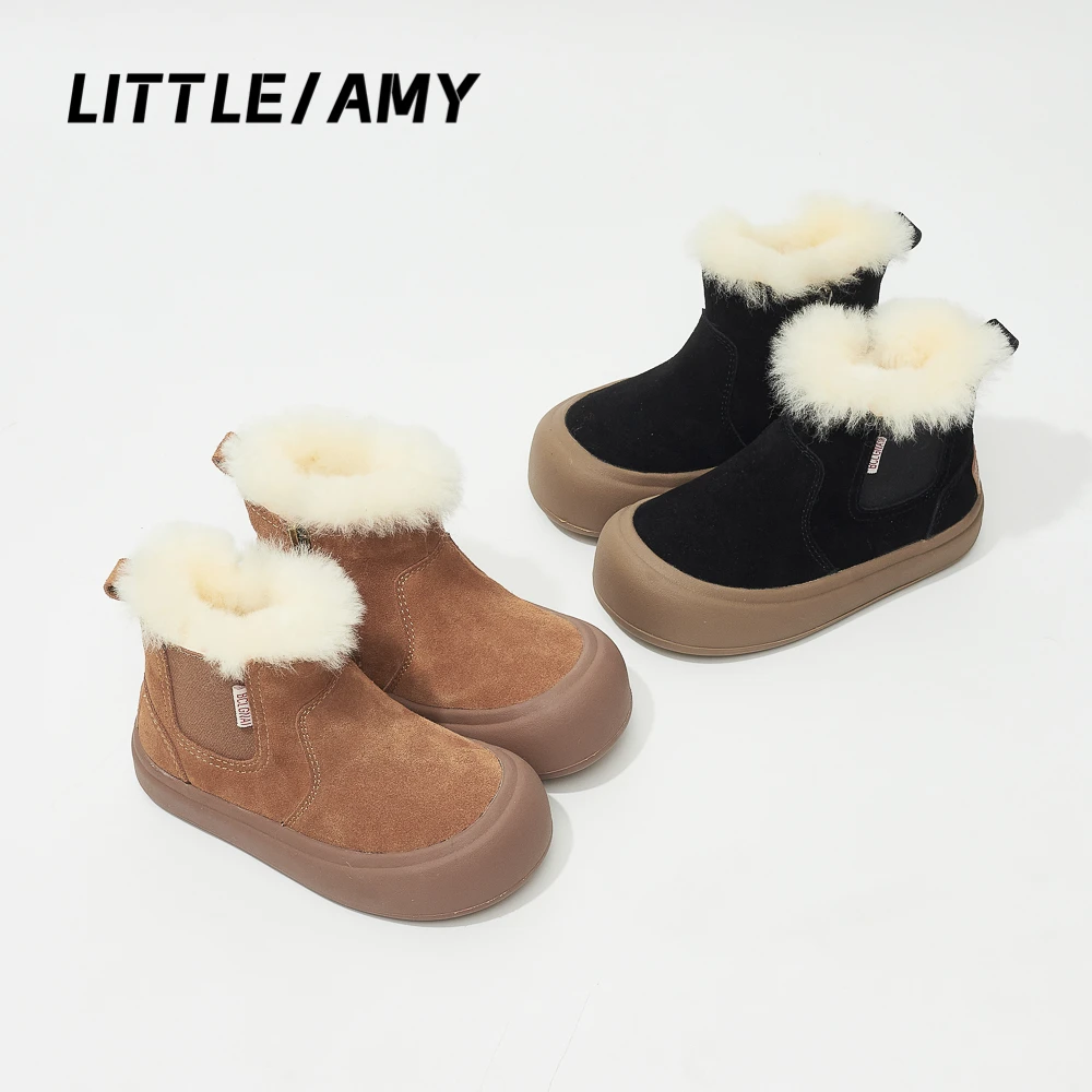 LITTLEAMY/小艾咪  2023秋冬新款儿童雪地靴加厚保暖时尚短靴防滑