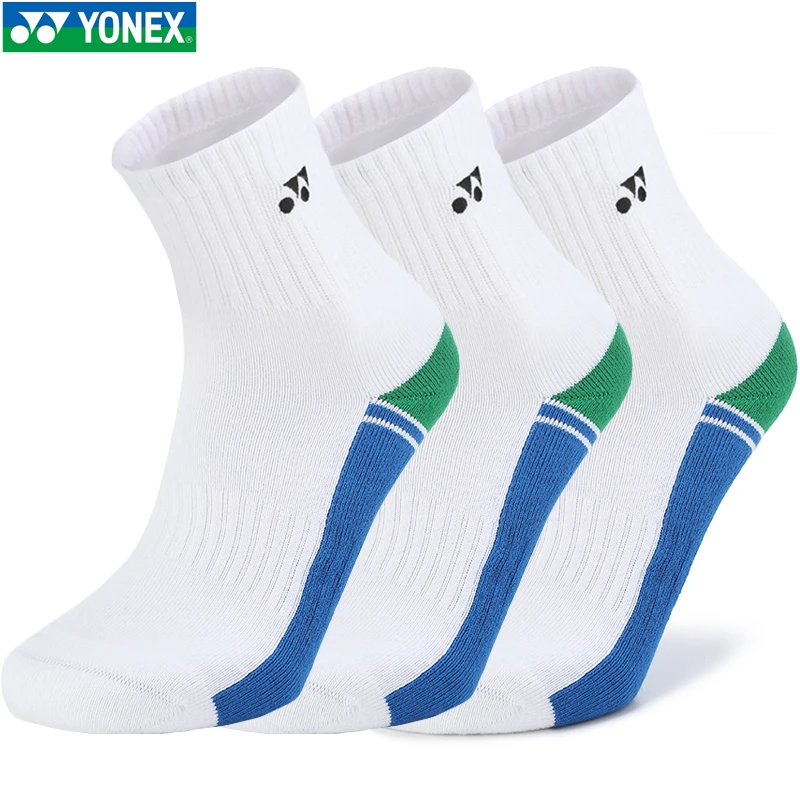 尤尼克斯YONEX舒适休闲透气跑步加厚吸汗短筒运动羽毛球袜子