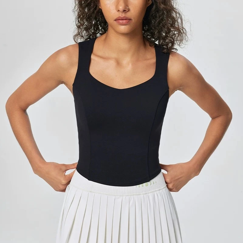 LU家 固定杯运动瑜伽修身背心 空气AIR运动内衣中强度普拉提DA61