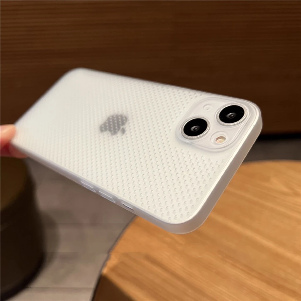 透气散热网壳适用iphone14pro手机壳13新款全包12男女小众11简约