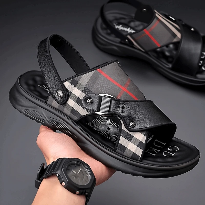 凉鞋男款夏季外穿防水潮流运动休闲开车防滑耐磨凉拖沙滩拖鞋两用