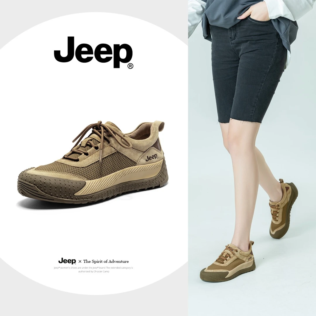 吉普女鞋户外鞋时尚夏季软底官方正品潮流低帮轻便新款爆款内增高