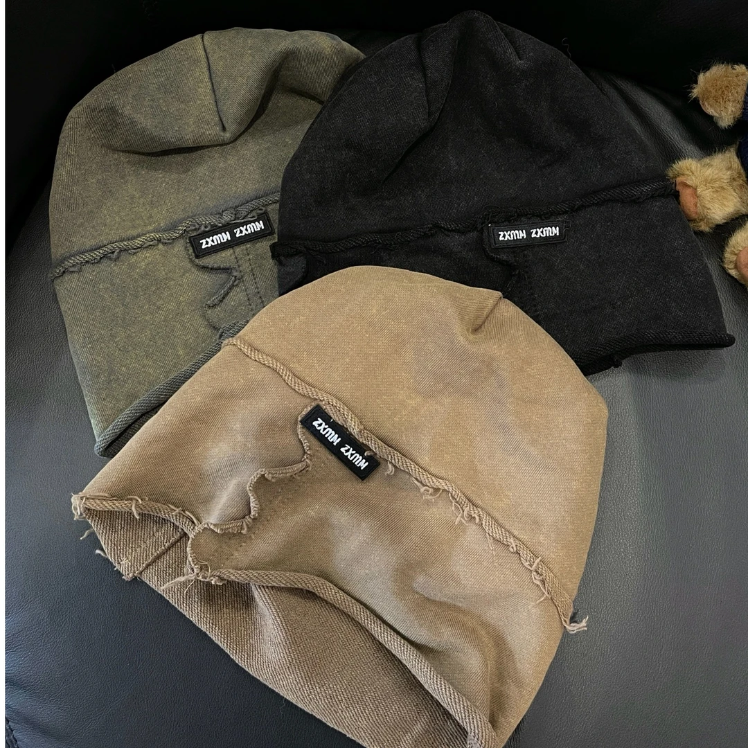 FBB limit时髦利器水洗做旧毛边三色乞丐帽冷帽堆堆帽女D233760S