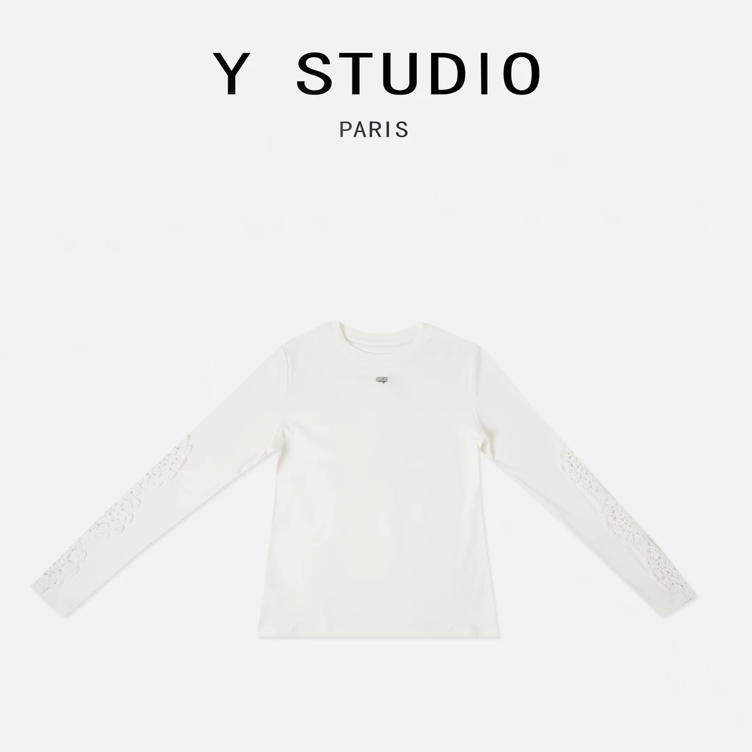 【大妮专属】（镂空花）2025潮流设计秋冬款长袖圆领T恤女款重工