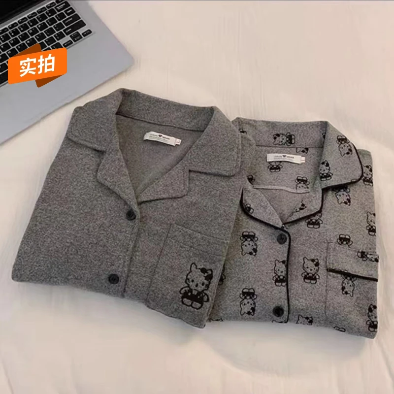 『福利价』Kitty猫德绒保暖软糯亲肤双面磨毛可爱家居服睡衣女套装