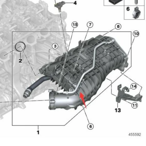 适用宝马5系7系G38 G12 B48发动机水管全套525 530 730 740