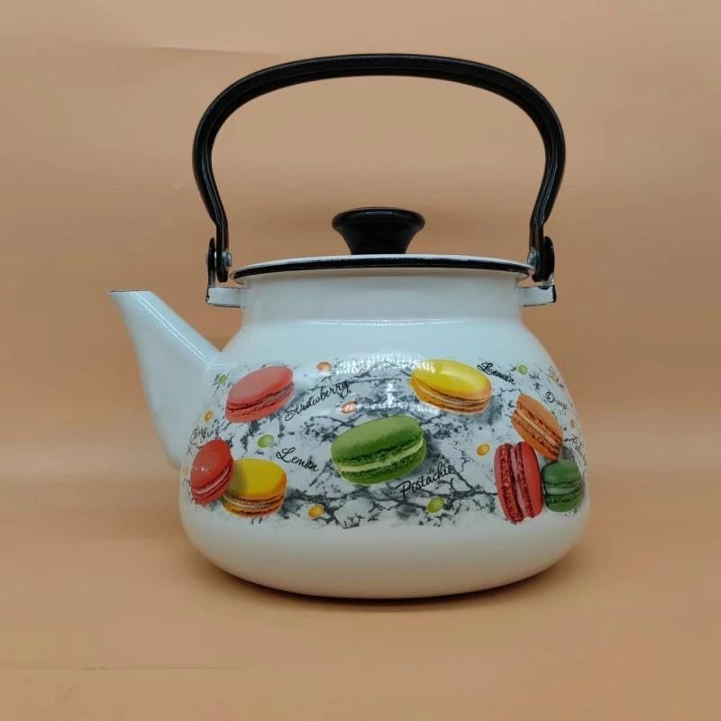 俄罗斯原装进口怀旧复古3升球形搪瓷把手壶 凉水壶 奶茶壶