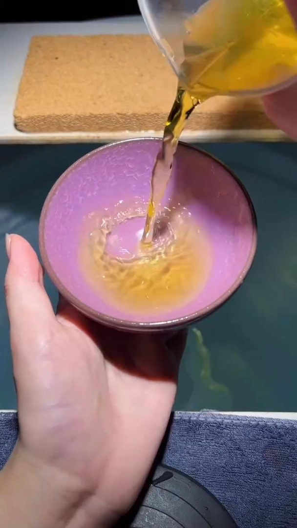 【闪购商品】茶盏茶杯紫色冰裂1