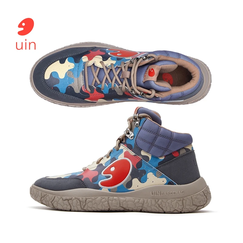 uin彩绘旅行鞋巴德纳斯2迷彩休闲鞋中高帮鞋靴子短靴时尚秋冬男女