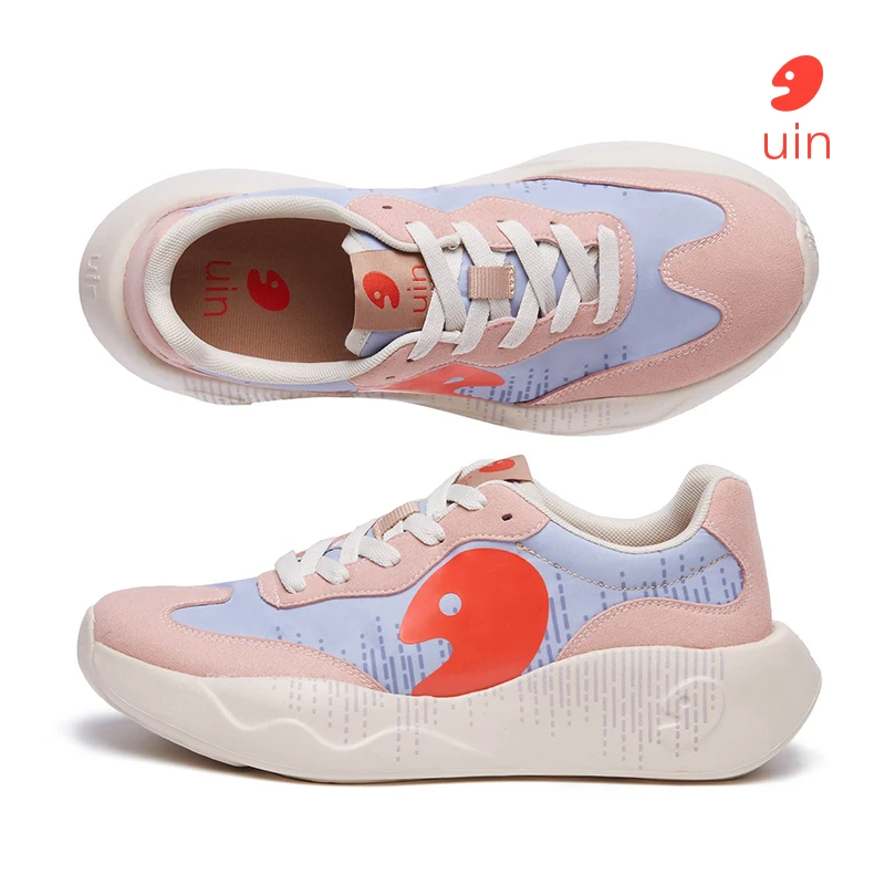 【律动 女款】uin彩绘旅行鞋圣塞巴斯蒂安1增高鞋拼色时尚休闲鞋