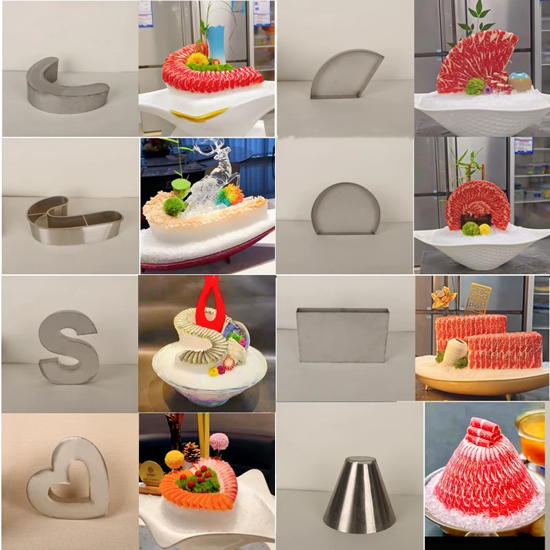 海鲜姿造碎冰模具一压成型和牛造型摆盘打冰模具刺身装饰冰雕模具