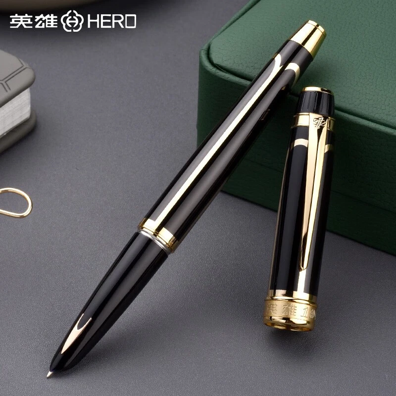HERO/英雄辉煌100钢笔14K金尖办公用商务礼品墨水笔英雄金笔