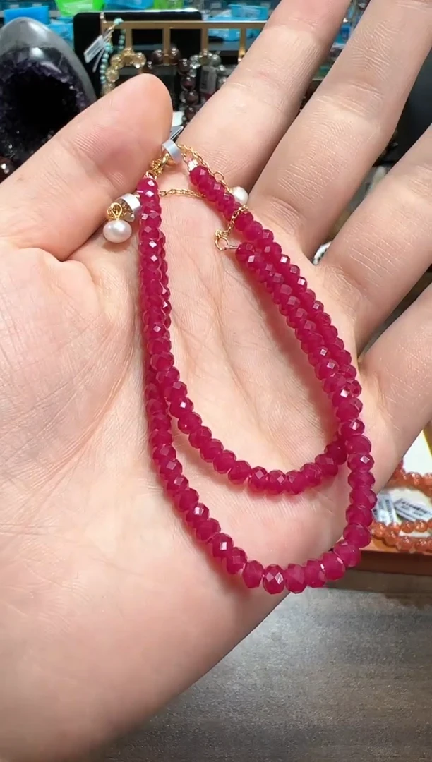 【闪购商品】红宝石手链未镶嵌Z326  约4mm多样性发一件