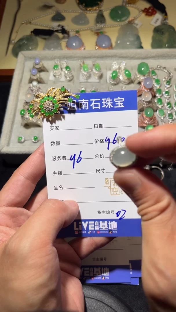 【闪购商品】翡翠颈饰银S925镶嵌天然翡翠