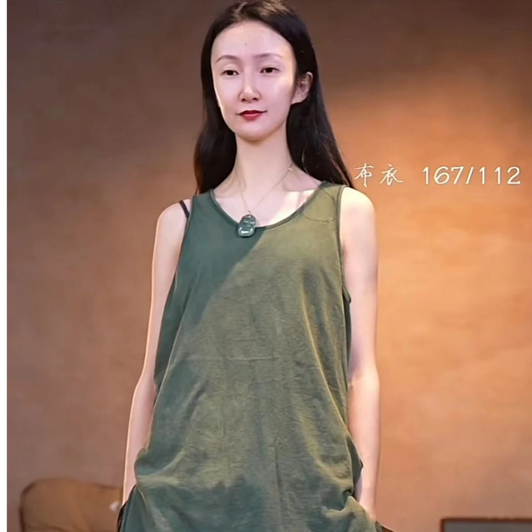 布衣分享  W22811 几见 百搭多色全棉做旧休闲无袖背心吊带