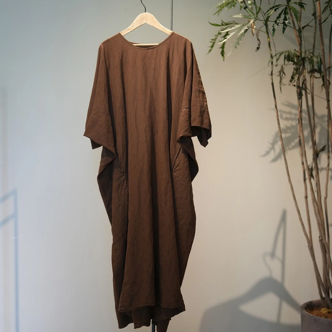 【7折款】左岸迷香  Z22SS5014布衣分享原创设计复古棉麻连衣裙时尚