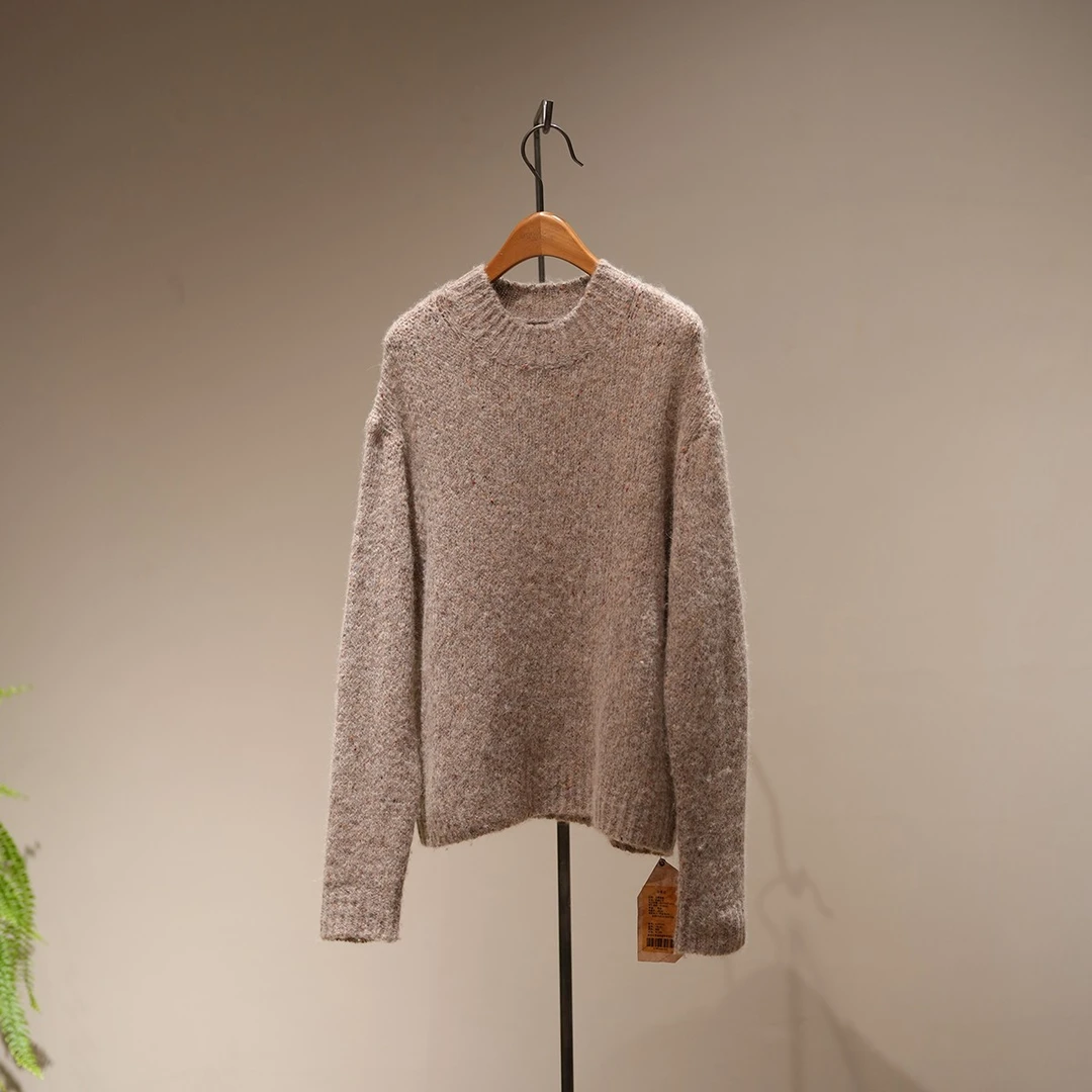 【7折款】 FW7046  左岸迷香 新品圆领混纺羊羊毛衣针织时尚