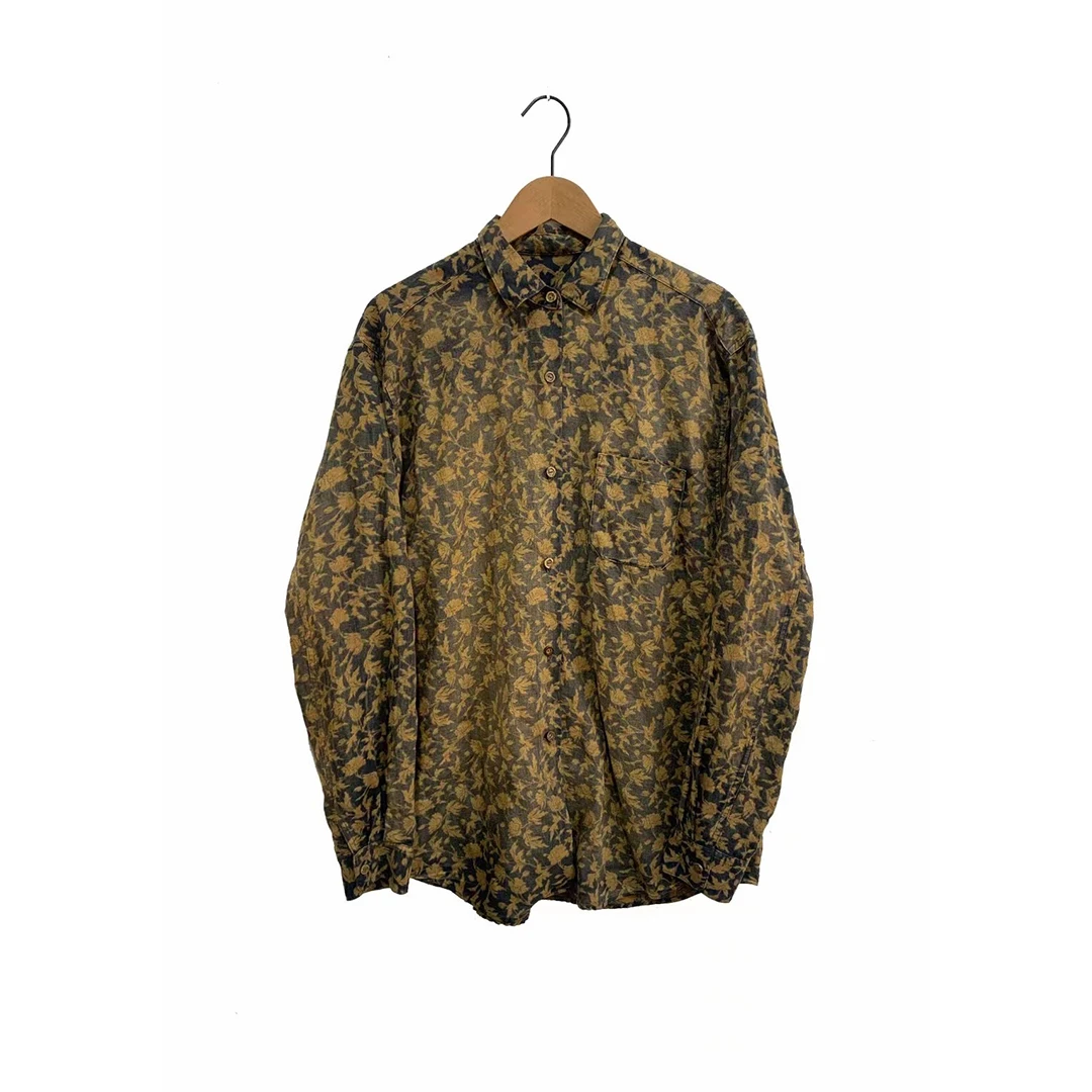 左岸迷香 Z24FW9013 布衣分享原创小众休闲百搭棉麻衬衫 男女同款