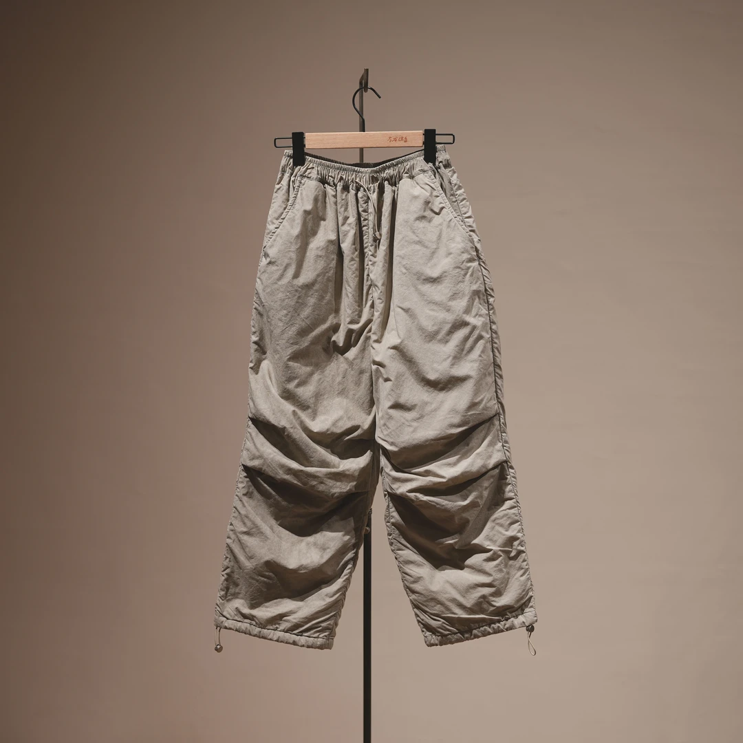 布衣分享51631原创设计秋冬休闲百搭裤脚抽绳保暖棉裤直筒裤