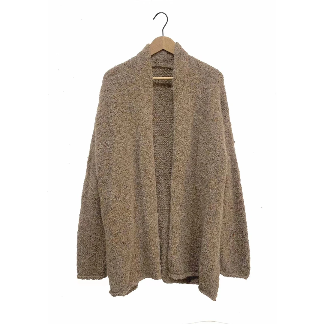 左岸迷香 Z24FW7027 布衣分享原创小众时尚秋冬羊驼毛针织外套