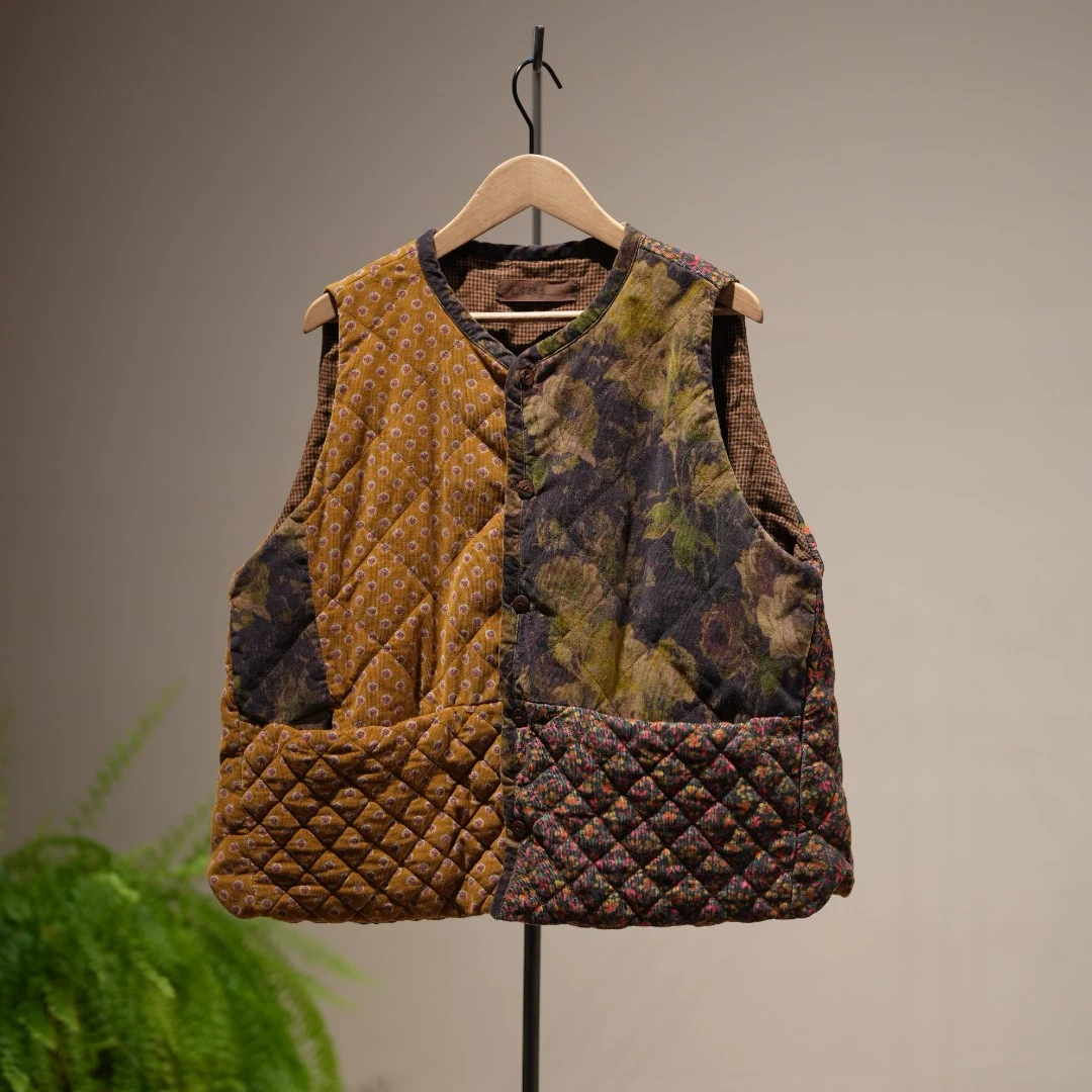 【7折款】左岸迷香  Z22FW6016 布衣分享冬季新品棉马甲网红宽松